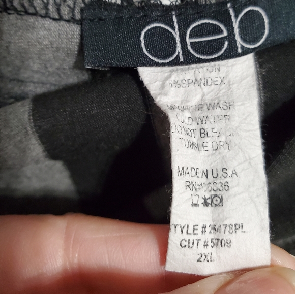 Deb Black & Gray Striped Cardigan with Lace Trim size 2XL - Picture 8 of 11